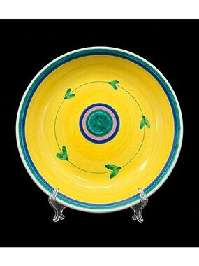 Caleca Carousel Large 14" Serving Pasta Bowl Italian Pottery Made In Italy